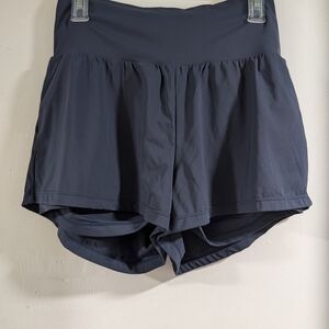 HALARA Navy Layered Athletic Shorts